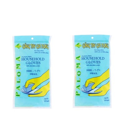 CN-Găng tay cao su gia dụng có lót lông cotton hiệu Paloma Size L (9 - 9½ )